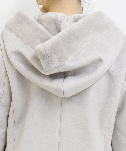 robbem(ロベム)の「【robbem】フェイクムートンコート(ムートンコート・レディース・グレー/ネイビー・40/38)」の7枚目の写真