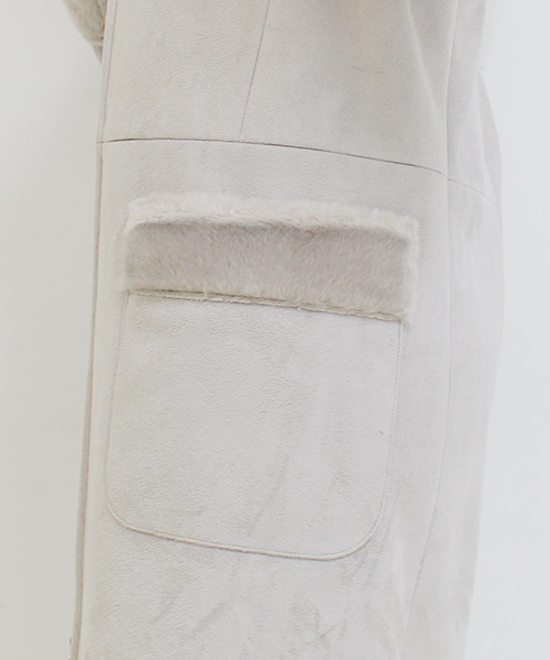 robbem(ロベム)の「【robbem】フェイクムートンコート(ムートンコート・レディース・グレー/ネイビー・40/38)」の8枚目の写真