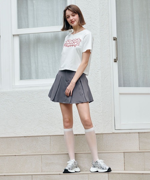 MAZZZZY(マジ―)の「MAZZZZY/リボンロゴT(Tシャツ/カットソー・レディース・ホワイト/ブラック・FREE)」の4枚目の写真