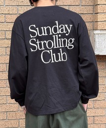 MAISON CLUB(]Nu)́yMAISON CLUBzLogo Print Over Size long sleeve Tee I[o[TCYTee(TVc/Jbg\[)