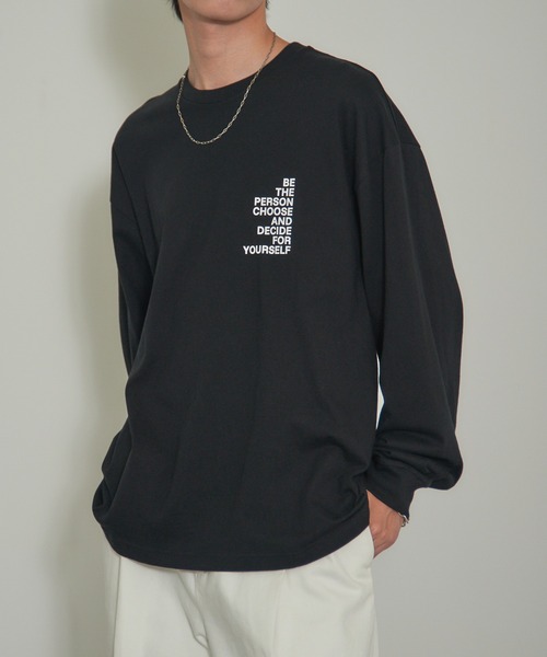 MAISON CLUB(メゾンクラブ)の「【MAISON CLUB】Logo Print Over Size long sleeve Tee オーバーサイズロンTee(Tシャツ/カットソー・メンズ・ブラック系その他3/ホワイト系その他2/ブラック系その他/ホワイト系その他3/ホワイト系その他/ブラック系その他2・FREE)」の20枚目の写真