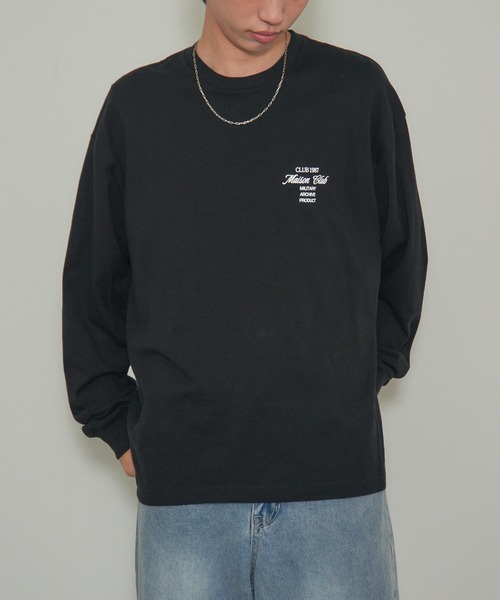 MAISON CLUB(メゾンクラブ)の「【MAISON CLUB】Logo Print Over Size long sleeve Tee オーバーサイズロンTee(Tシャツ/カットソー・メンズ・ブラック系その他3/ホワイト系その他2/ブラック系その他/ホワイト系その他3/ホワイト系その他/ブラック系その他2・FREE)」の11枚目の写真