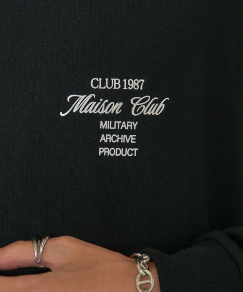 MAISON CLUB(メゾンクラブ)の「【MAISON CLUB】Logo Print Over Size long sleeve Tee オーバーサイズロンTee(Tシャツ/カットソー・メンズ・ブラック系その他3/ホワイト系その他2/ブラック系その他/ホワイト系その他3/ホワイト系その他/ブラック系その他2・FREE)」の13枚目の写真