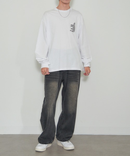 MAISON CLUB(メゾンクラブ)の「【MAISON CLUB】Logo Print Over Size long sleeve Tee オーバーサイズロンTee(Tシャツ/カットソー・メンズ・ブラック系その他3/ホワイト系その他2/ブラック系その他/ホワイト系その他3/ホワイト系その他/ブラック系その他2・FREE)」の18枚目の写真