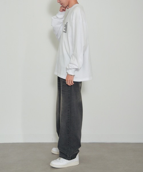 MAISON CLUB(メゾンクラブ)の「【MAISON CLUB】Logo Print Over Size long sleeve Tee オーバーサイズロンTee(Tシャツ/カットソー・メンズ・ブラック系その他3/ホワイト系その他2/ブラック系その他/ホワイト系その他3/ホワイト系その他/ブラック系その他2・FREE)」の21枚目の写真