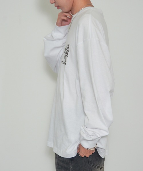 MAISON CLUB(メゾンクラブ)の「【MAISON CLUB】Logo Print Over Size long sleeve Tee オーバーサイズロンTee(Tシャツ/カットソー・メンズ・ブラック系その他3/ホワイト系その他2/ブラック系その他/ホワイト系その他3/ホワイト系その他/ブラック系その他2・FREE)」の16枚目の写真