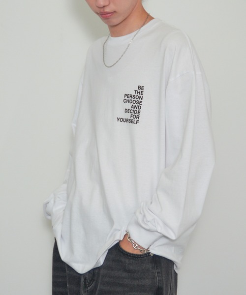 MAISON CLUB(メゾンクラブ)の「【MAISON CLUB】Logo Print Over Size long sleeve Tee オーバーサイズロンTee(Tシャツ/カットソー・メンズ・ブラック系その他3/ホワイト系その他2/ブラック系その他/ホワイト系その他3/ホワイト系その他/ブラック系その他2・FREE)」の15枚目の写真