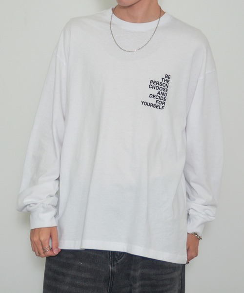 MAISON CLUB(メゾンクラブ)の「【MAISON CLUB】Logo Print Over Size long sleeve Tee オーバーサイズロンTee(Tシャツ/カットソー・メンズ・ブラック系その他3/ホワイト系その他2/ブラック系その他/ホワイト系その他3/ホワイト系その他/ブラック系その他2・FREE)」の14枚目の写真