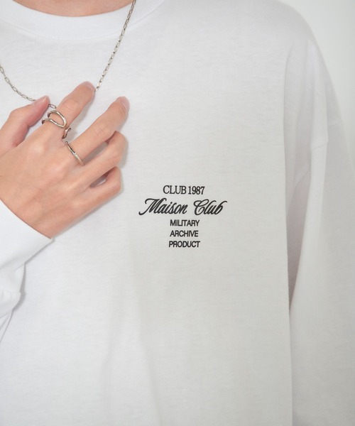 MAISON CLUB(メゾンクラブ)の「【MAISON CLUB】Logo Print Over Size long sleeve Tee オーバーサイズロンTee(Tシャツ/カットソー・メンズ・ブラック系その他3/ホワイト系その他2/ブラック系その他/ホワイト系その他3/ホワイト系その他/ブラック系その他2・FREE)」の19枚目の写真