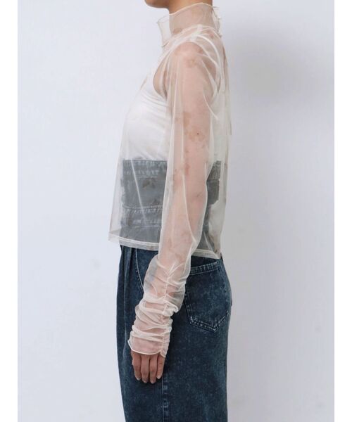 dazzlin（ダズリン）の「フラワーチュールシアートップス（Tシャツ/カットソー・レディース・アイボリー/ネイビー・FREE）」の12枚目の写真