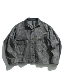 Starting Over | vintage like hard wash denim work jacket/ヴィンテージライク ハードウォッシュ デニム ワークジャケット(デニムジャケット)