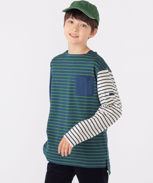 【セール】SHIPS KIDS:140~160cm / オーガニック コットン ボーダー 長袖 TEE(Tシャツ/カットソー)|SHIPS(シップス) 【セール】SHIPS KIDS:140~160cm / オーガニック コットン ボーダー 長袖 TEE(Tシャツ/カットソー)|SHIPS(シップス)
