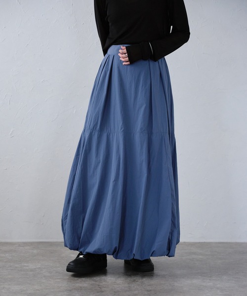r.（アールドット）の「タフタバルーンスカート（スカート・レディース・アイボリー/ブラック/カーキ/グレー/ブルー・FREE）」の5枚目の写真