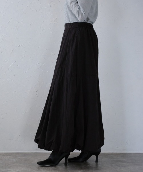 r.（アールドット）の「タフタバルーンスカート（スカート・レディース・アイボリー/ブラック/カーキ/グレー/ブルー・FREE）」の15枚目の写真