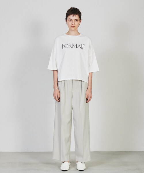 cloenc（クロエンス）の「◆【マシンウォッシュ】FLFORMAJEルーズTシャツ（Tシャツ/カットソー・レディース・ブラック系/ホワイト系3・02）」の4枚目の写真