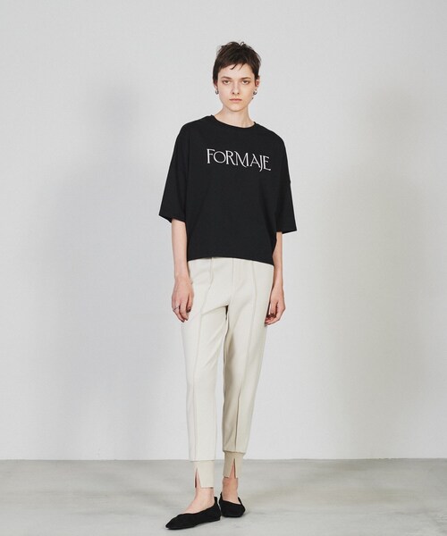 cloenc（クロエンス）の「◆【マシンウォッシュ】FLFORMAJEルーズTシャツ（Tシャツ/カットソー・レディース・ブラック系/ホワイト系3・02）」の7枚目の写真