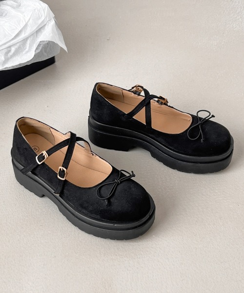 新色追加】軽量厚底 ダブルソール 2WAY ストラップ リボン