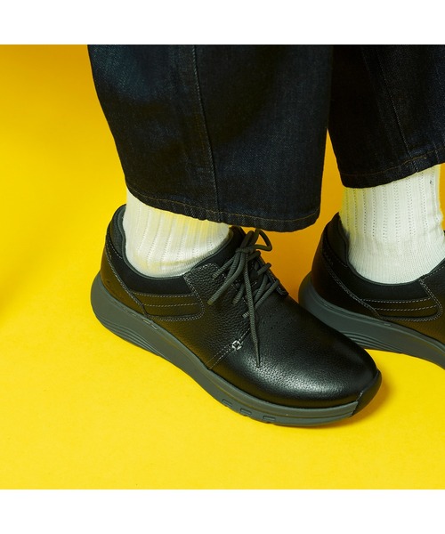 CLARKS スライド サンダル レザー ブラック スニーカー Clarks スニーカー Mayhill Walk /メイヒルウォーク（ブラック