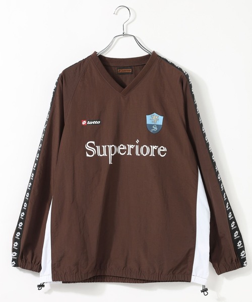 LOTTO(ロット)の「【LOTTO/ロット】ナイロン/Vネックスポーティプルオーバー(Tシャツ/カットソー・メンズ・ブラック/ブラウン・LARGE/MEDIUM)」の4枚目の写真