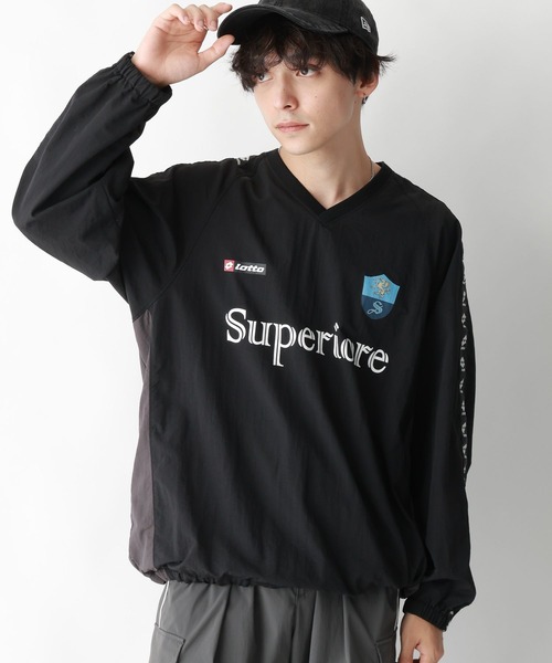 LOTTO(ロット)の「【LOTTO/ロット】ナイロン/Vネックスポーティプルオーバー(Tシャツ/カットソー・メンズ・ブラック/ブラウン・LARGE/MEDIUM)」の12枚目の写真