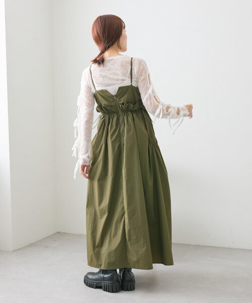 w closet(ダブルクローゼット)の「サイドリボンレースプルオーバー(Tシャツ/カットソー・レディース・アイボリー/ブラック/オフホワイト・FREE)」の7枚目の写真