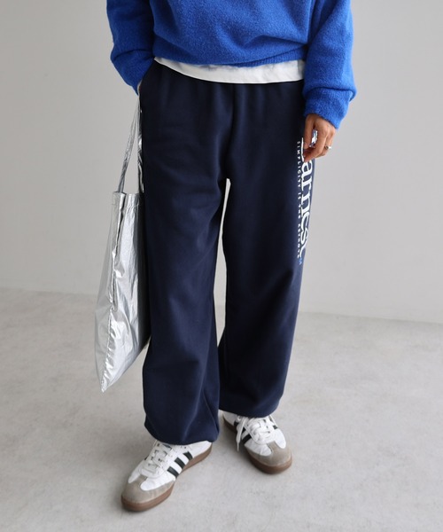 ANME（アンメ）の「Earnestエンブロイダリー裏毛スウェットパンツ（スウェットパンツ・レディース・ブラック/アイボリー/オートミール/ネイビー/杢グレー・XL/L/XXL/M）」の5枚目の写真