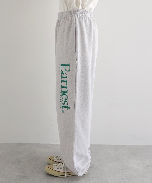 ANME（アンメ）の「Earnestエンブロイダリー裏毛スウェットパンツ（スウェットパンツ・レディース・ブラック/アイボリー/オートミール/ネイビー/杢グレー・XL/L/XXL/M）」の21枚目の写真