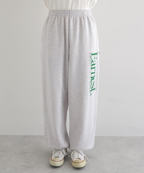 ANME（アンメ）の「Earnestエンブロイダリー裏毛スウェットパンツ（スウェットパンツ・レディース・ブラック/アイボリー/オートミール/ネイビー/杢グレー・XL/L/XXL/M）」の17枚目の写真