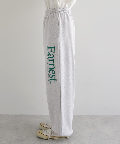 ANME（アンメ）の「Earnestエンブロイダリー裏毛スウェットパンツ（スウェットパンツ・レディース・ブラック/アイボリー/オートミール/ネイビー/杢グレー・XL/L/XXL/M）」の18枚目の写真
