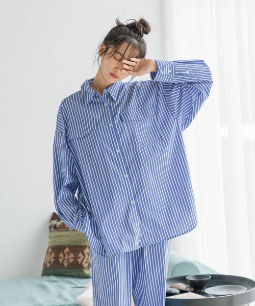 LOWRYS FARM（ローリーズファーム）の「３セットＲＯＯＭＷＥＡＲ　151953（ルームウェア/パジャマ・レディース・ブラック/ブルー・FREE）」の17枚目の写真
