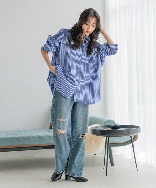 LOWRYS FARM（ローリーズファーム）の「３セットＲＯＯＭＷＥＡＲ　151953（ルームウェア/パジャマ・レディース・ブラック/ブルー・FREE）」の6枚目の写真