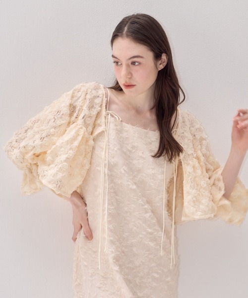 muguet（ミュゲ）の「【オケージョン対応】フラワーリボンボレロ（カーディガン/ボレロ・レディース・ピンク/アイボリー・FREE）」の19枚目の写真