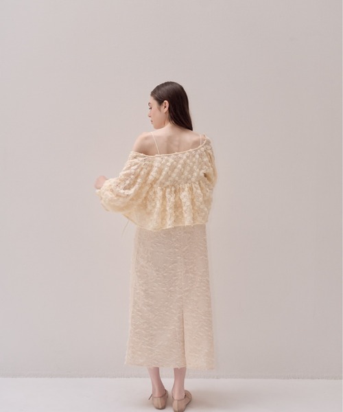 muguet（ミュゲ）の「【オケージョン対応】フラワーリボンボレロ（カーディガン/ボレロ・レディース・ピンク/アイボリー・FREE）」の16枚目の写真