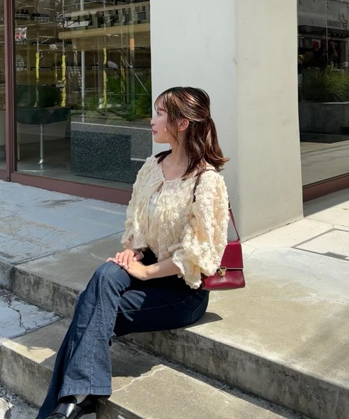 muguet（ミュゲ）の「【オケージョン対応】フラワーリボンボレロ（カーディガン/ボレロ・レディース・ピンク/アイボリー・FREE）」の22枚目の写真