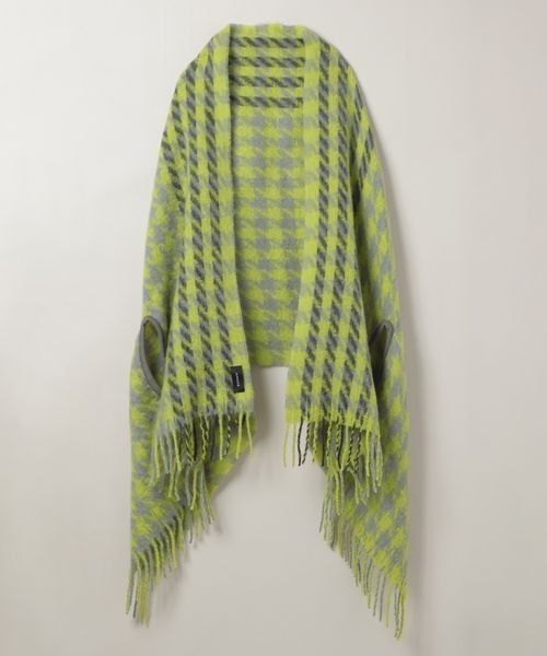 JEANASIS(ジーナシス)の「2WAY BIGストール/145154(ストール/ショール・レディース・グレー/ブラック/イエロー系その他・FREE)」の3枚目の写真