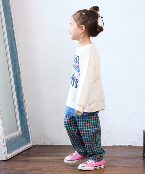 MARKEY'S(マーキーズ)の「ギンガムチェックチュールドッキングスウェットパンツ(スウェットパンツ・キッズ・グリーン/ブラック/レッド・150/140/130/120/110/100/90)」の11枚目の写真