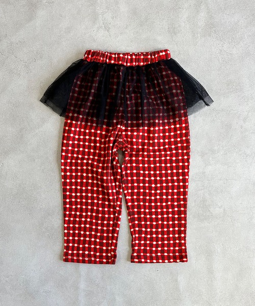 MARKEY'S(マーキーズ)の「ギンガムチェックチュールドッキングスウェットパンツ(スウェットパンツ・キッズ・グリーン/ブラック/レッド・150/140/130/120/110/100/90)」の16枚目の写真