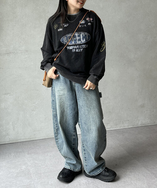CPCM(シーピーシーエム)の「レーシングプリントスウェット(Tシャツ/カットソー・メンズ・グレー/ブラック・LARGE/MEDIUM)」の7枚目の写真