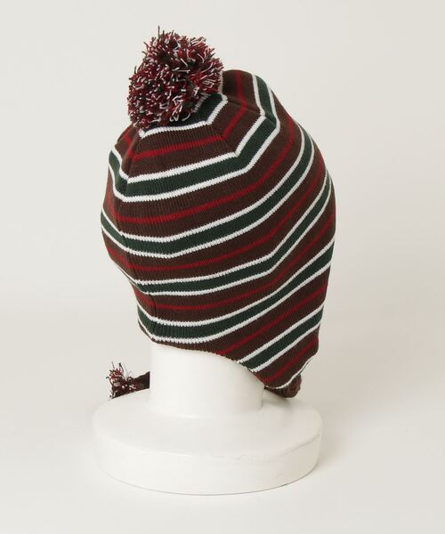 NAUTICA（ノーティカ）の「NAUTICA/ノーティカ ビーニー MULTI STRIPE KNTI GUIDE NT140（ニットキャップ/ビーニー・メンズ・ブラック×ホワイト/ブラウン系その他・FREE）」の3枚目の写真