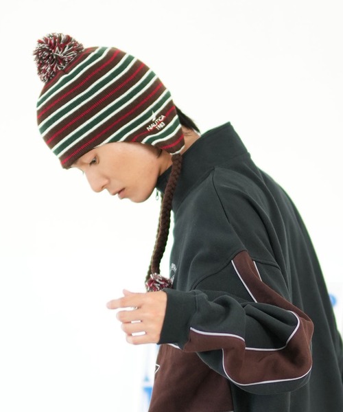 セール】NAUTICA/ノーティカ ビーニー MULTI STRIPE KNTI GUIDE