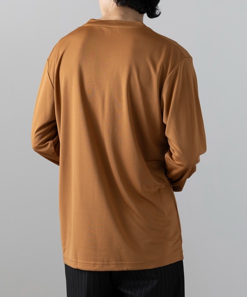 SETUP7（セットアップセブン）の「【wundou】アースカラー長袖 無地 Tシャツ ロンT  オーバーサイズ ビッグシルエット P951（Tシャツ/カットソー・メンズ・カーキ/グレー/ブラウン・L/XL/XXL）」の5枚目の写真