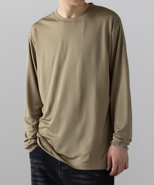 SETUP7（セットアップセブン）の「【wundou】アースカラー長袖 無地 Tシャツ ロンT  オーバーサイズ ビッグシルエット P951（Tシャツ/カットソー・メンズ・カーキ/グレー/ブラウン・L/XL/XXL）」の8枚目の写真