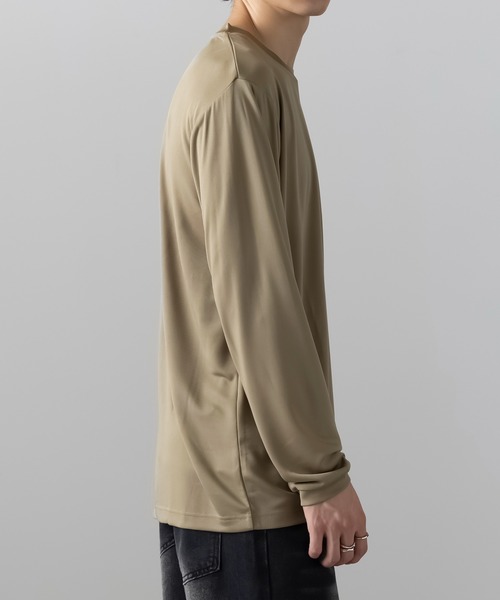 SETUP7（セットアップセブン）の「【wundou】アースカラー長袖 無地 Tシャツ ロンT  オーバーサイズ ビッグシルエット P951（Tシャツ/カットソー・メンズ・カーキ/グレー/ブラウン・L/XL/XXL）」の10枚目の写真