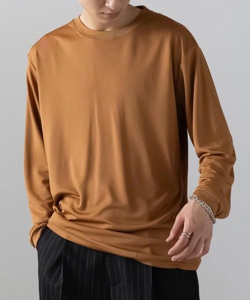 SETUP7（セットアップセブン）の「【wundou】アースカラー長袖 無地 Tシャツ ロンT  オーバーサイズ ビッグシルエット P951（Tシャツ/カットソー・メンズ・カーキ/グレー/ブラウン・L/XL/XXL）」の16枚目の写真