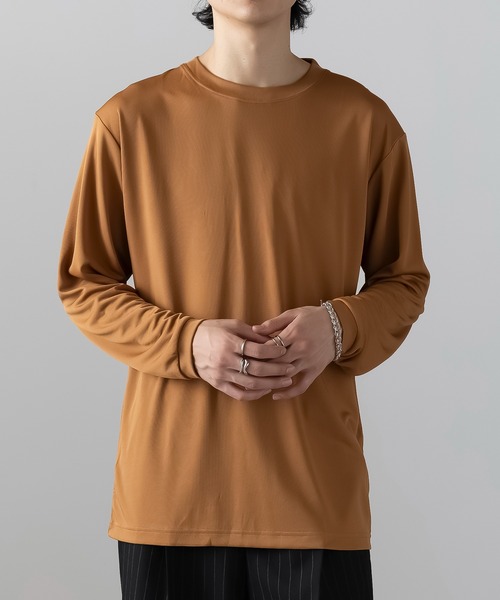 SETUP7（セットアップセブン）の「【wundou】アースカラー長袖 無地 Tシャツ ロンT  オーバーサイズ ビッグシルエット P951（Tシャツ/カットソー・メンズ・カーキ/グレー/ブラウン・L/XL/XXL）」の14枚目の写真