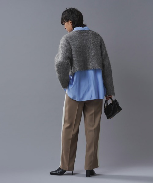 RASW（ラス）の「[RASW]モヘアタッチシャギークロップドニット（ニット/セーター・レディース・アイボリー/グリーン/レッド/チャコール・M）」の19枚目の写真
