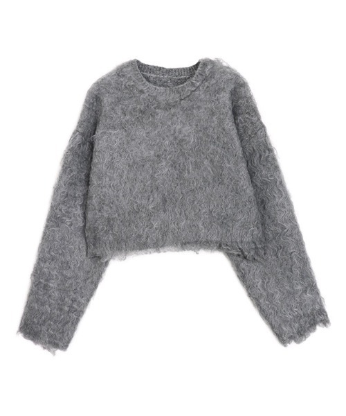 RASW（ラス）の「[RASW]モヘアタッチシャギークロップドニット（ニット/セーター・レディース・アイボリー/グリーン/レッド/チャコール・M）」の20枚目の写真