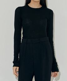 【CINOH/チノ】《STUDIOUS別注》TENCEL CASHMERE LONG SLEEVE KNIT/長袖ニット