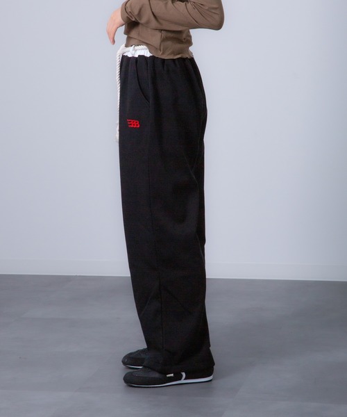 セール】【 MEMECLE / メメクル 】レイヤードスウェットパンツ ルーズ