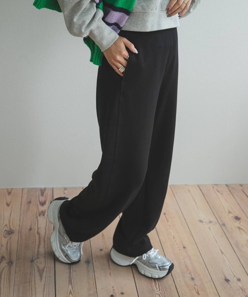 bohmal（ボマール）の「ボンディングカーブパンツ（その他パンツ・レディース・ブラック/アイボリー・MEDIUM）」の13枚目の写真